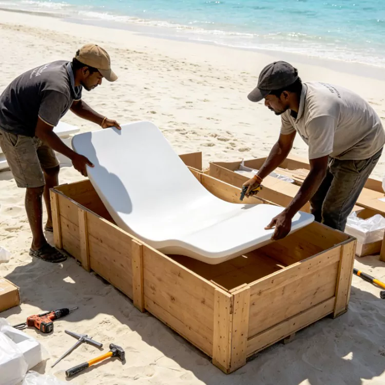 S Shaped All Weather FRP Daybed